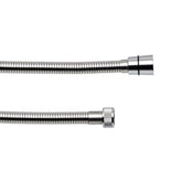 خرطوم دش معدني مزدوج مريح بطول 1.7 متر - فضي